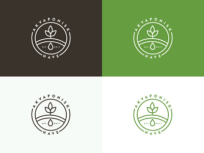 Aquaponic Garden artdirection clean logo logo design