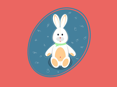 White plush bunny