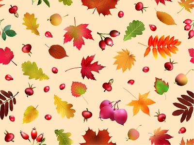 Autumn seamless pattern season