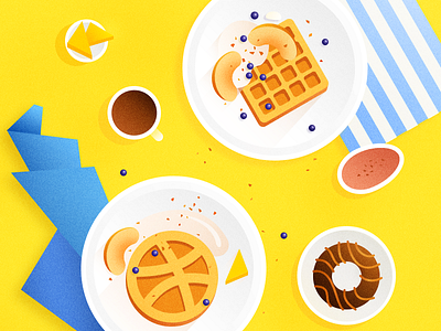 HELLO dribbble! debuts food illustrations