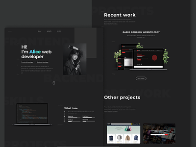 Web developer portfolio