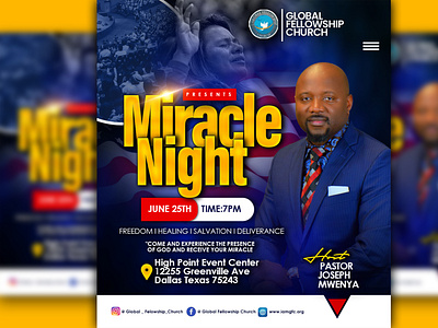 Miracle night flyer templates