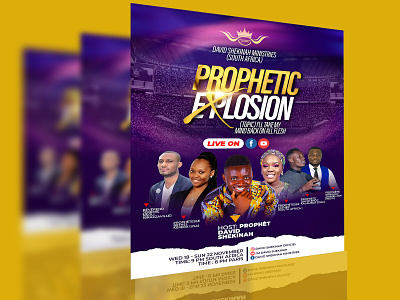 Prophetic Church flyer graphic design photoshop