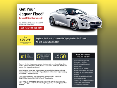 Landing Page for a Car Service Center
