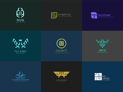 Modern custom minimalist unique business logo design