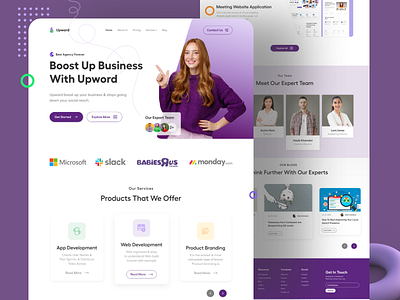 Business Agency || Landing Page Exploration agency best shot cards clean design creative design design footer header illustration landing page latest design logo new noteworthy trend 2022 trendy typography webpage website