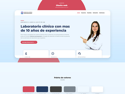 Unidad de análisis clínico del centro branding design graphic design ui web design