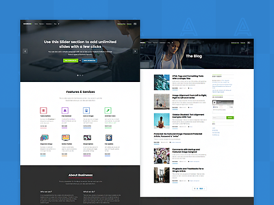 Businessx - A free WordPress theme business one page theme web design wordpress