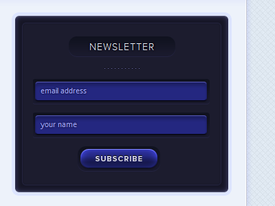 Newsletter form newsletter ui