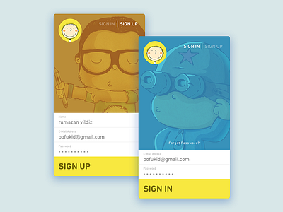 DailyUI Challenge #001 001 cute dailyui illustration login mobile register sketchapp ui