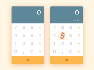 DailyUI Challenge #004 004 calculator dailyui illustration kid mobile number sketchapp ui ux