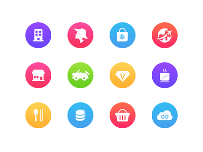 UI Icons beauty car fallow food hotel overseas shopping play shop shopping store vip