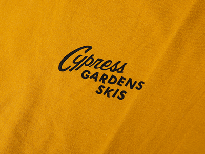 Cypress Garden Skis Brandmark branding brandmark cypress gardens florida logo retro ski vintage waterskis wordmark