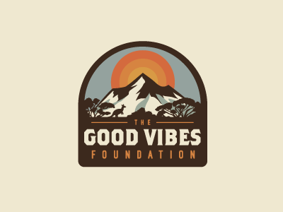 Good Vibes australia badge camp camping good kangaroo logo patch scout vibes