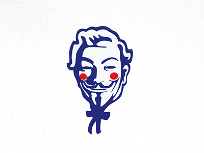 Parody Logo anonymous guy fawkes kentucky fired chicken kfc parody
