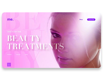 Beauty Treatments Web Site 3d animation graphic design logo motion graphics ui