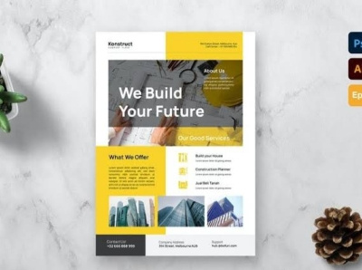 Konstruct Brochure Design branding design illustration logo typography vector