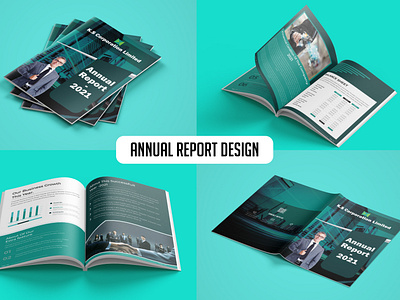 Annual Report Design branding design illustration logo typography ui ux vector