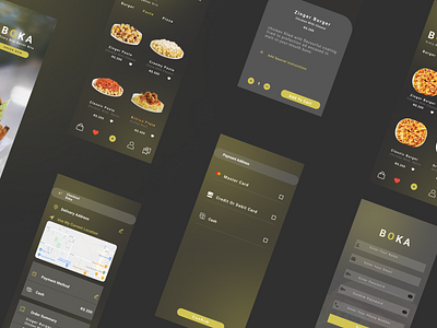 Mobile app UI/UX of an online food delivery/restaurant app 3d animation app branding design graphic design illustration logo mobile app motion graphics ui ux vector web app