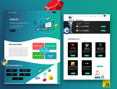 Cram&Run Project UI design ui ux web app