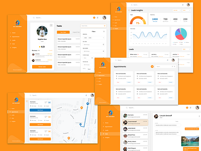 Sunset Ux appointment dashboard design ui ux web app
