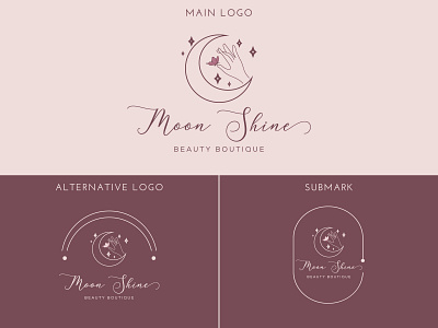 Botanical design, hand-drawn style feminine logo template.