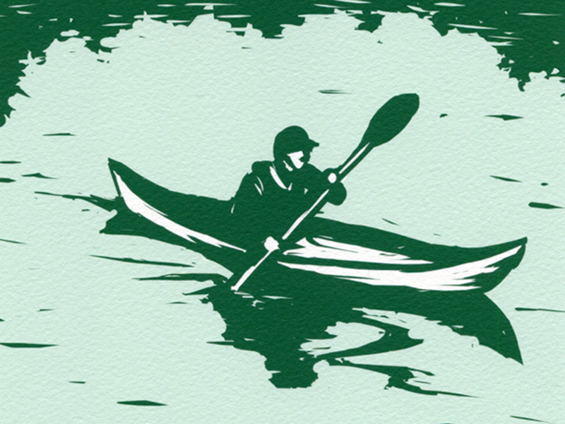 Kayaker Illustration Detail art kayak detail illustration kayker