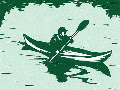 Kayaker Illustration Detail art detail illustration kayak kayker