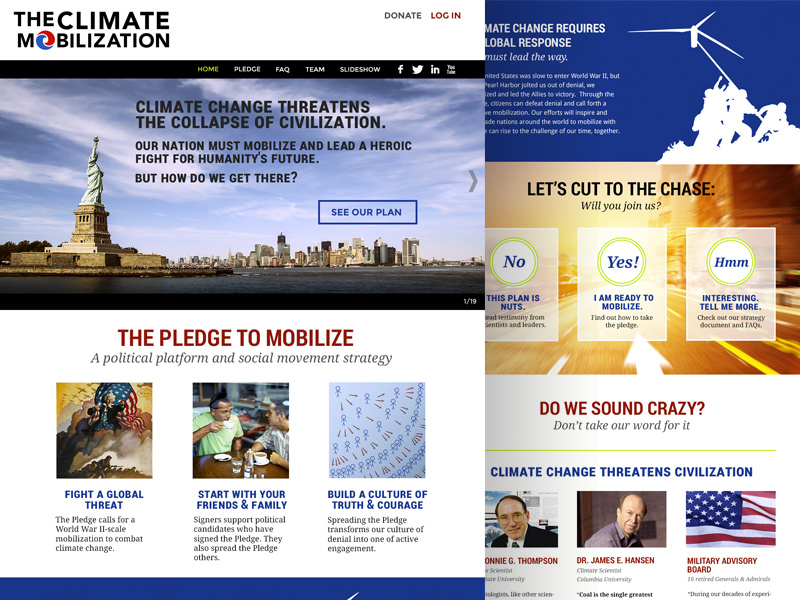 Climate Mobilization Website tcm the climate mobilization design climate website