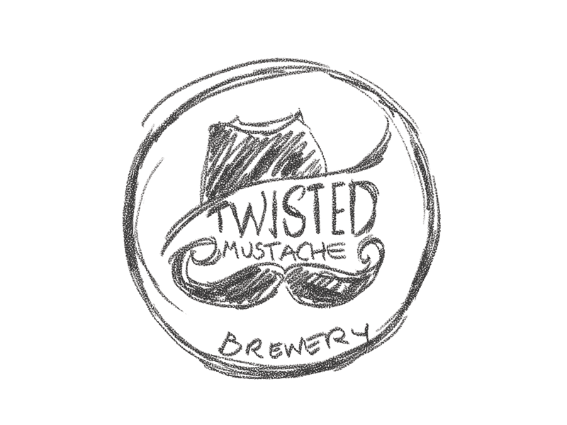 Twisted Mustache Brewing Logo beer logo brewery logo logo logo design twisted mustache brewing