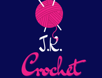 J.K. crochet branding design illustration logo typography