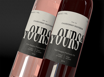 Wine design for OURS & YOURS brand. design graphic design label labeldesign package packagedesign packaging typography vector wine