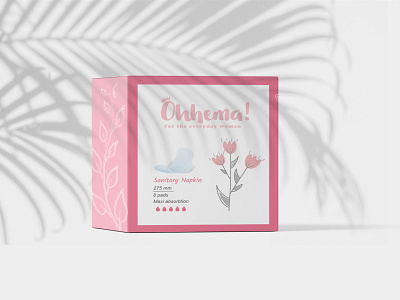 Package for sanitary napkin Ohhema.