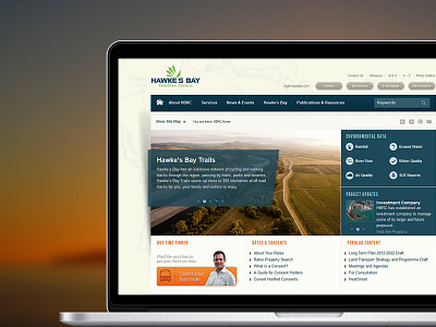 Hawkes Bay Regional Council - Home Page interaction design mobile user interface ux