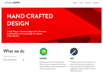 Double Happy design concept design web