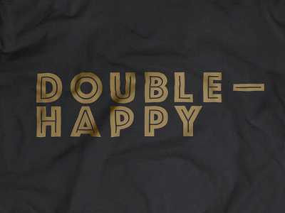 Double Happy / logo on T-shirt option 2