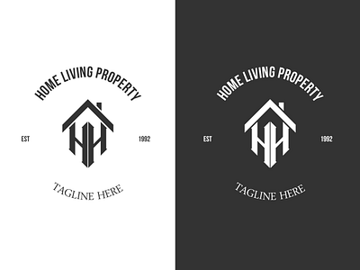 HOME LIVING PROPERTY MONOGRAM animation branding design graphic design icon illustration logo real estate property ui ux vector
