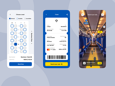 Train Booking App (Virtual Reality) dribbble public transit taxi ticket booking train transportation transportation design uiux designer