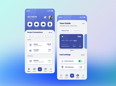 Bnking app mobile app design ui design ux design