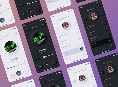 Music app mobile app design ui design ux design