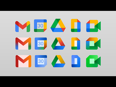 Google Icon Redesign Concept graphic design icon illustration