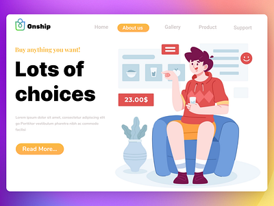 Onship About Page ui web design