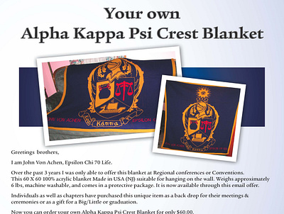 Alpha Kappa Psi Sell Sheet branding design typography