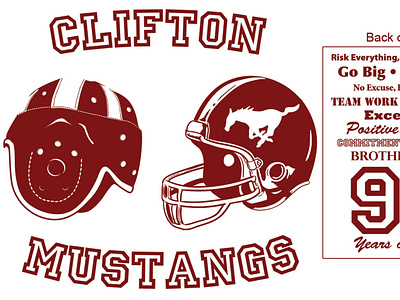 Clifton High School Football Shirts branding design illustration logo typography vector