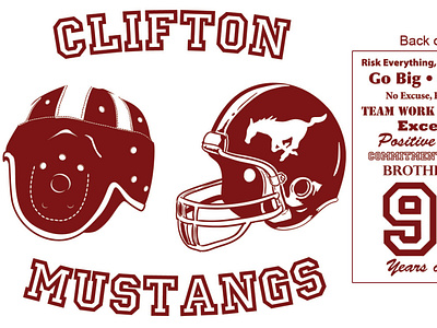 Clifton High School Football Shirts