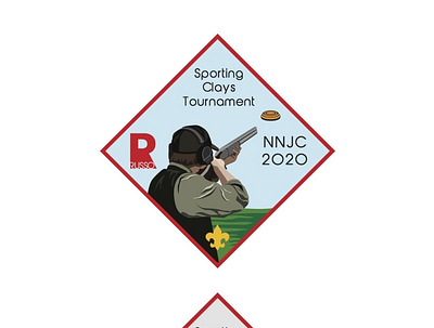 Sporting Clays Tournament branding design illustration typography vector