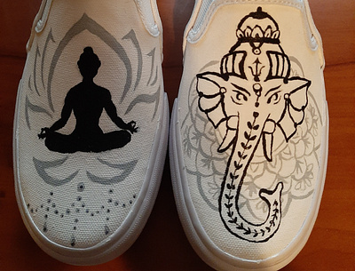 Yoga Sneakers branding design illustration