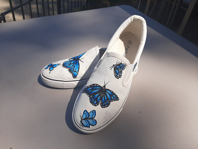 Butterfly Sneakers branding design illustration