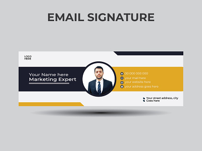 Email signature design template banner business corporate creative design email modern signature social media post