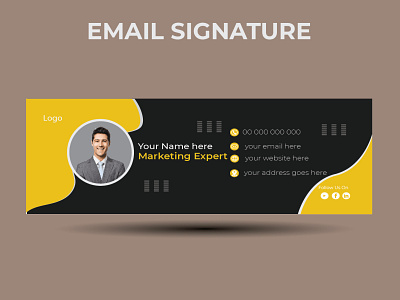 Email signature design template banner business corporate creative design email email signature modern social media post